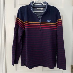 LL Bean Lightweight Striped Sweatshirt